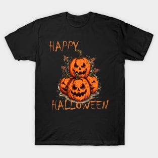 Happy Halloween pumpkins T-Shirt